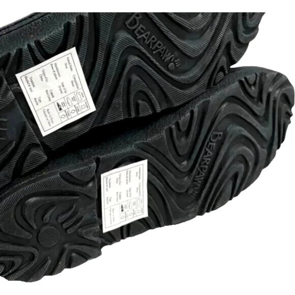 Bearpaw Boetis II Black Curly Lamb Fur Sheepskin Lined Mongolian Sherpa Boots 7 - Picture 6 of 9